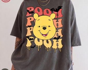 Comfort Colors®Retro Halloween Bear Shirt, Cute Spooky Graphic Tee, Vintage Fall Pumpkin Season Shirt, Halloween Gift