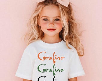 Gothic Halloween Shirt,Button Eye Black Cat Shirt, Spooky Halloween Movie Fan Tee,  Kids & Adult Graphic Tee, Trick or Treat Gift
