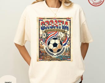 Vintage Croatia Shirt, Football World Cup Tshirt, 2026 Game Day Tee,Retro Hrvatska Tshirt