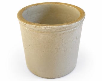Gray Glazed Unmarked Crock - Vintage