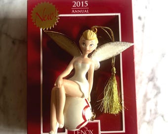 Lenox Disney 2015 Fa La La Fairy Tinker Bell Christmas Ornament - Wings Repaired