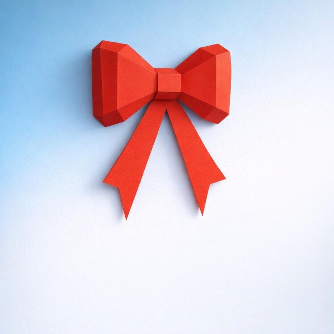 Paper Assembly Red Papercraft Wall Knot | Low Poly | Assembly Kit | Creative Activity ...