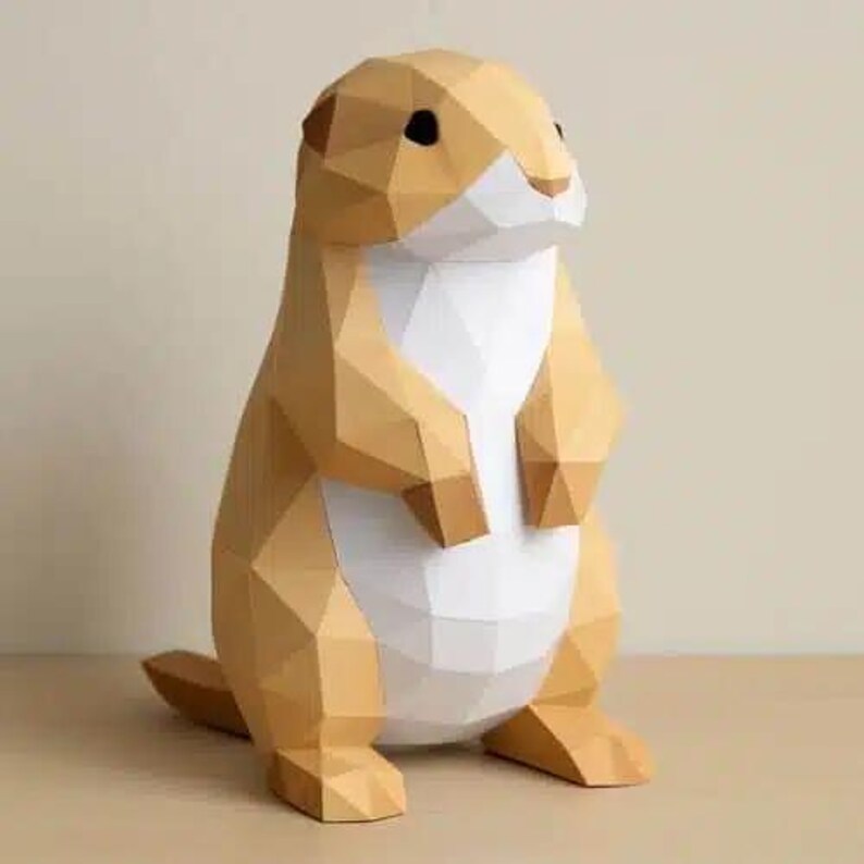 3D Papercraft Rabbit | Poetic Decor | Assembly Kit | Creative Activity ...