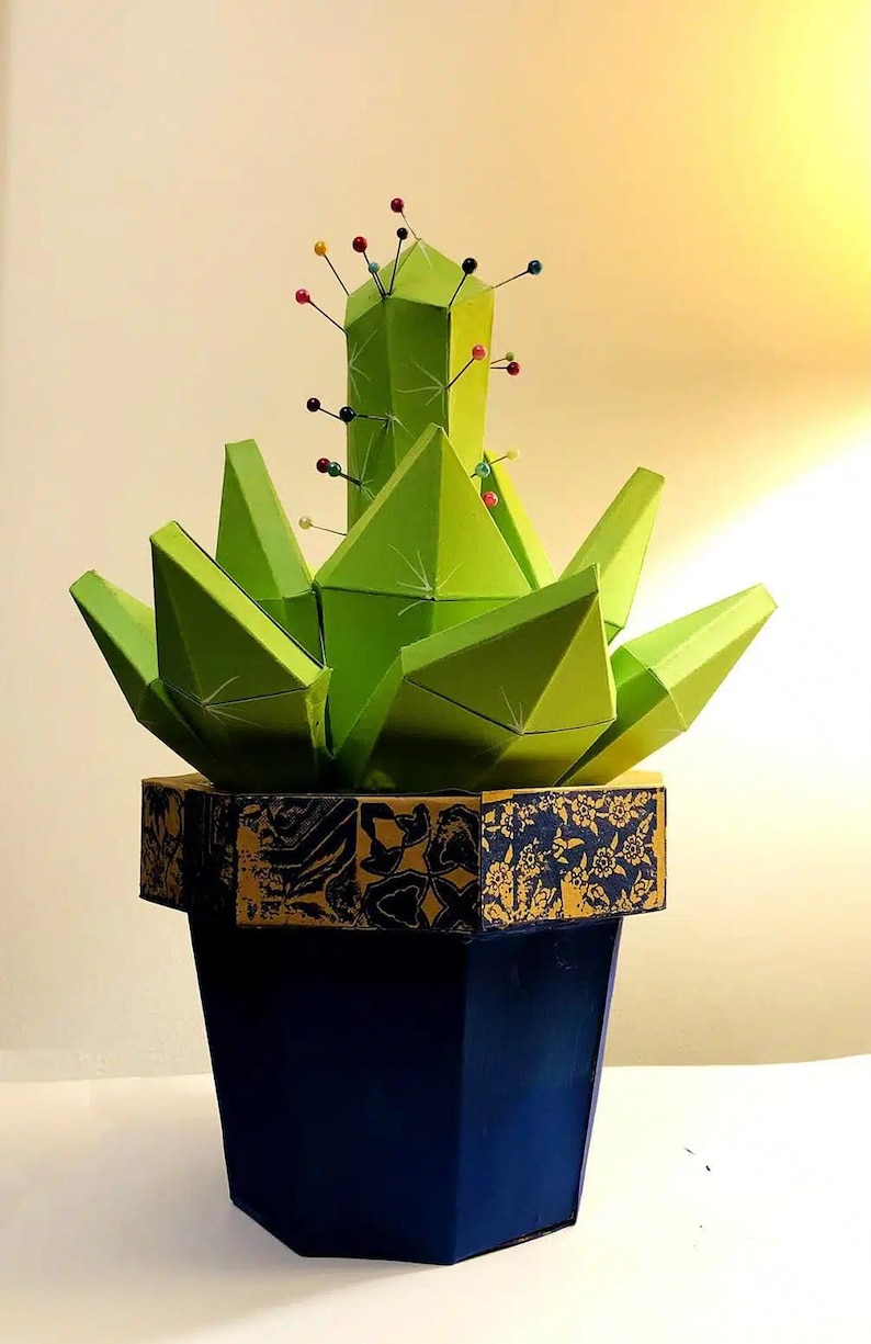 Papercraft Flower Pot | Easy Geometric Design | 3D Decor | Printable ...