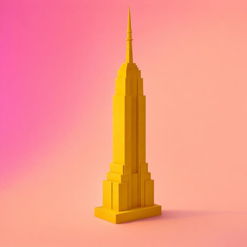 Empire State Building Papercraft | Minimalist | Paper Assembly Kit ...