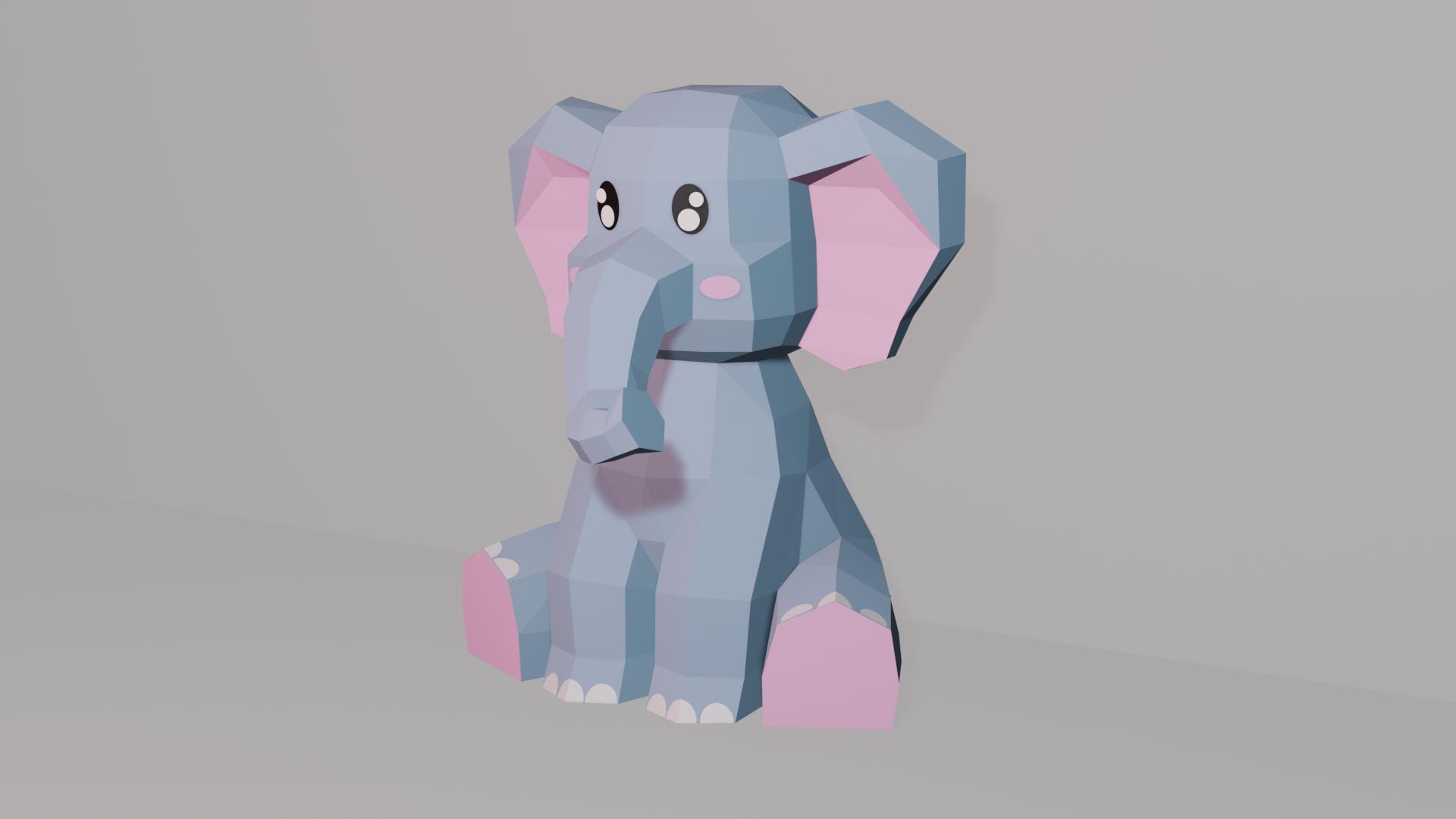 Paper Assembly 3D Papercraft Elephant | Animal | DIY Assembly Kit | Living Room ...