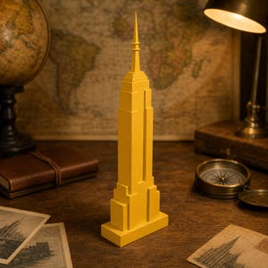 Empire State Building Papercraft | 3D Papier Model New York | Minimalistische Decoratie | PDF Template