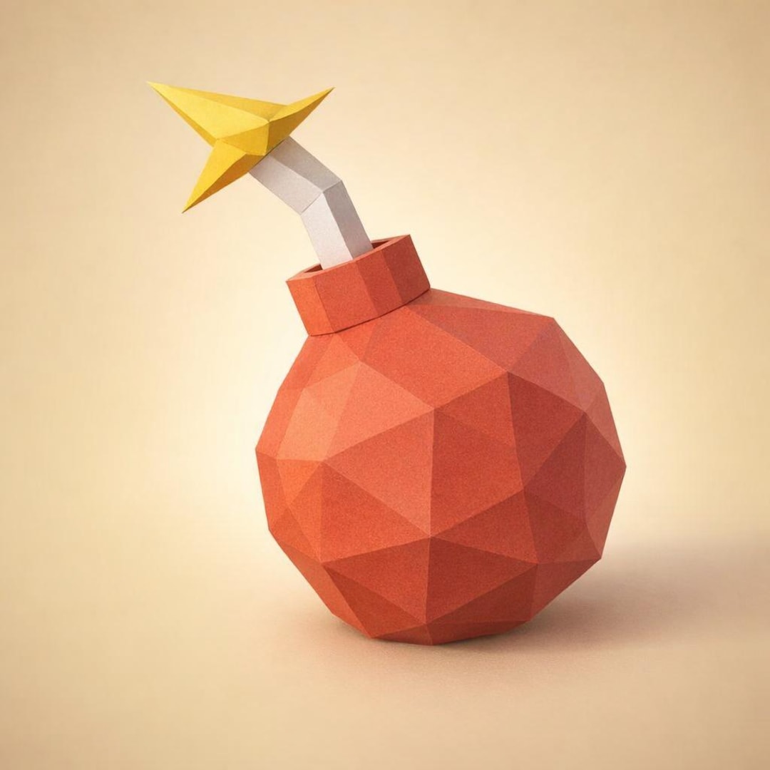 3D Papercraft Bomb | Modern Graphics | Ready-to-assemble Kit | Creative ...