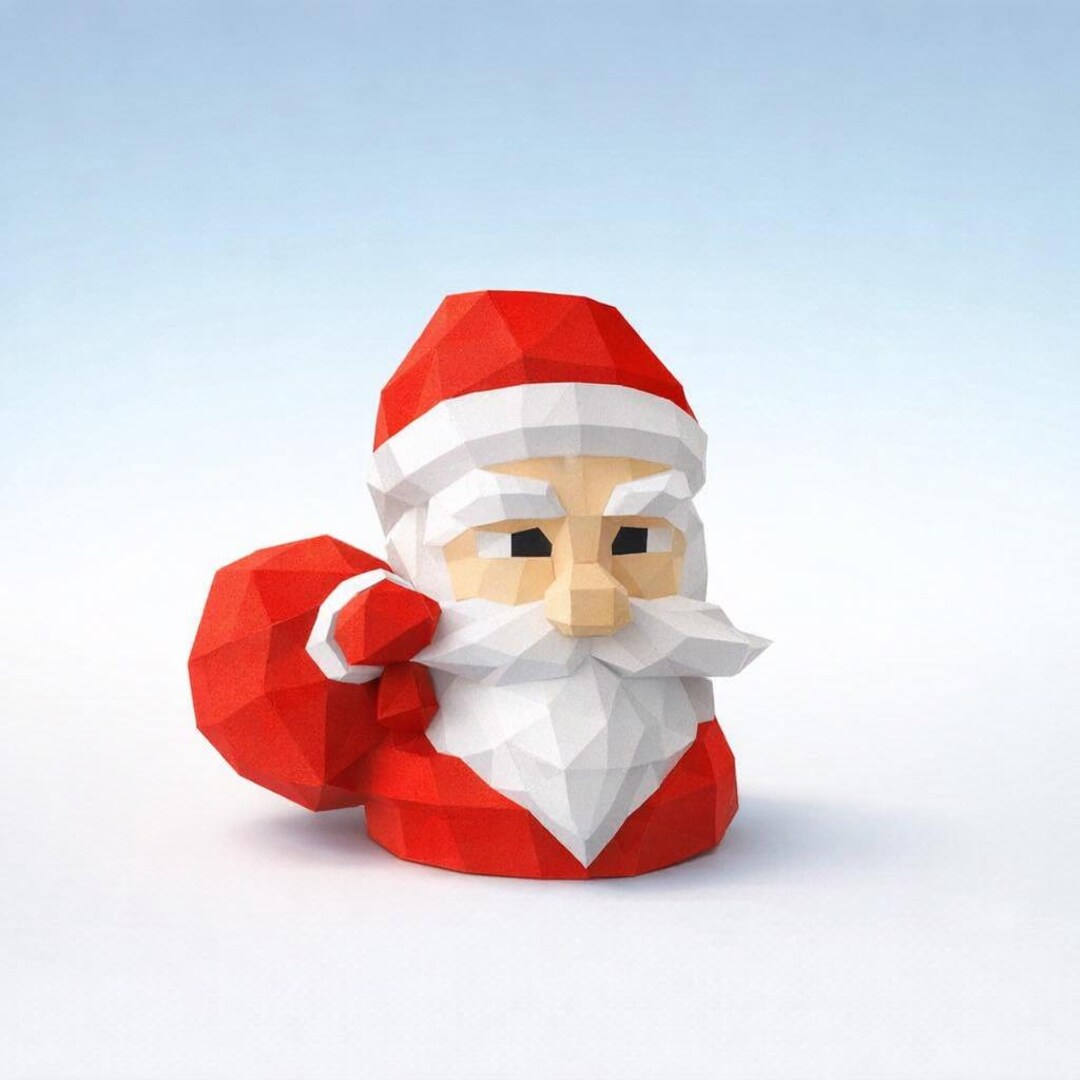 3D Papercraft Santa Claus | Low Poly | Paper Assembly Kit | Creative ...