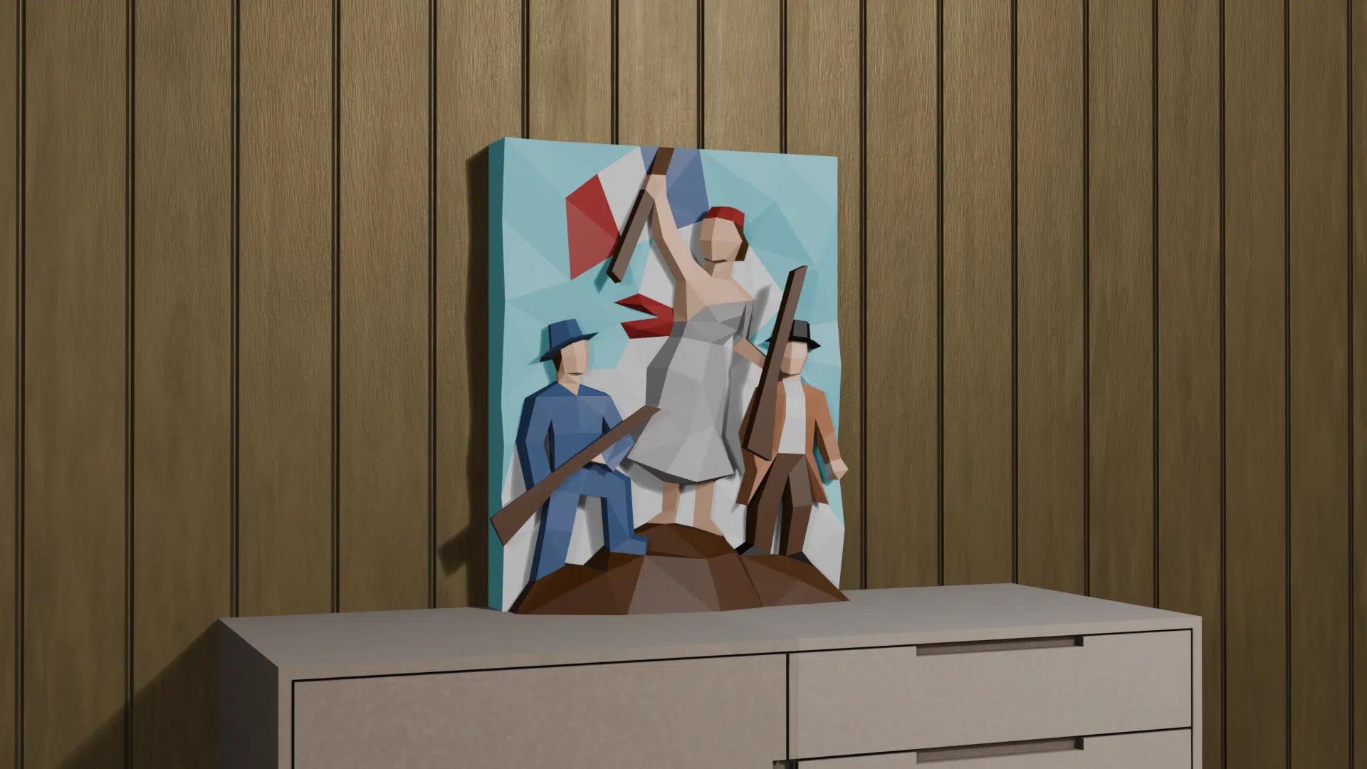 3D Historical Papercraft Wall Art | Low Poly | Wall Decor | Printable ...