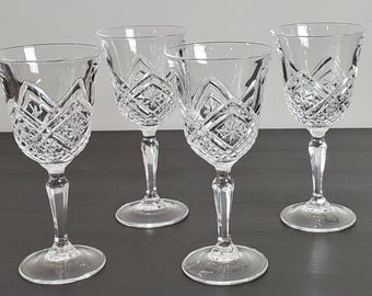 Vintage Cristal D’Arques-Durand Altesse Wine Glasses - Set of 4