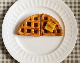 Waffles - Handcrafted Food Sculpture for PLATE WALL DECOR