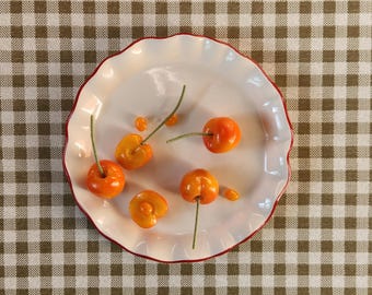 Rainier Cherries - Handcrafted Food Sculpture for PLATE WALL DECOR