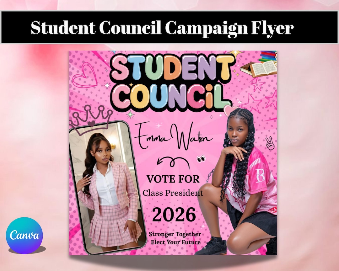 Student Council Campaign Flyer, School Election Poster Design, Class ...
