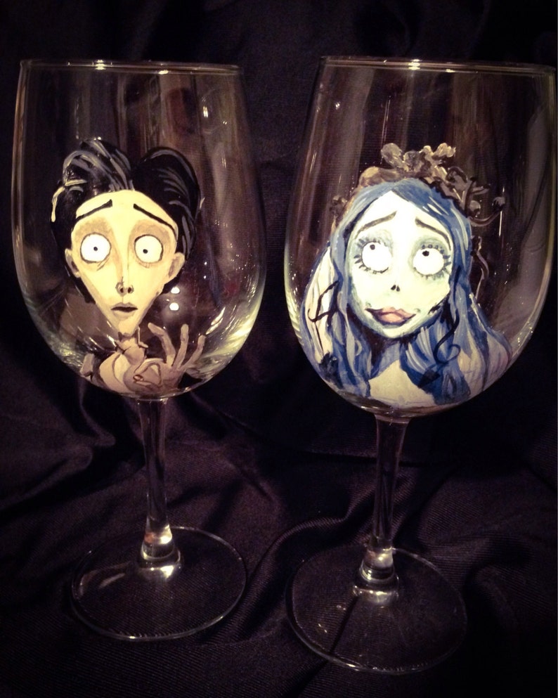 Corpse Bride wine glasses set of 2 image 1