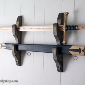 Light Saber Wall Mount Lightsaber Stand 3-Tier Acrylic Lightsaber Wall Mount - Adjustable Display Stand For Swords & Sabers (Black/Transparent) Katana Wall Mount Harry Potter Wand Stand