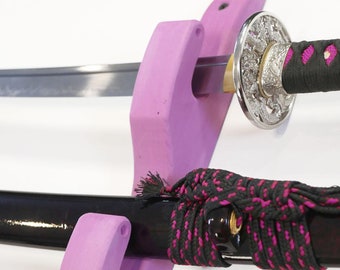 Any Color Katana Sword Holders for Wall Mount Display, Prop Replica Shelf Hanger Hooks