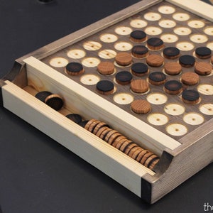 Reversi/Othello Wooden Handcrafted Beautiful Board Game Gift for Her