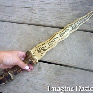 Wooden Emma Swan Dagger, Once Upon Time Replica, Rumpelstiltskin, Costume Accessory Prop for Cosplay image 3