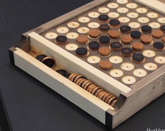 Reversi/Othello Wooden Handcrafted Beautiful Board Game Gift for Her