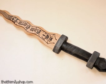 Wooden Emma Swan Dagger, Once Upon Time Replica, Rumpelstiltskin, Costume Accessory Prop for Cosplay