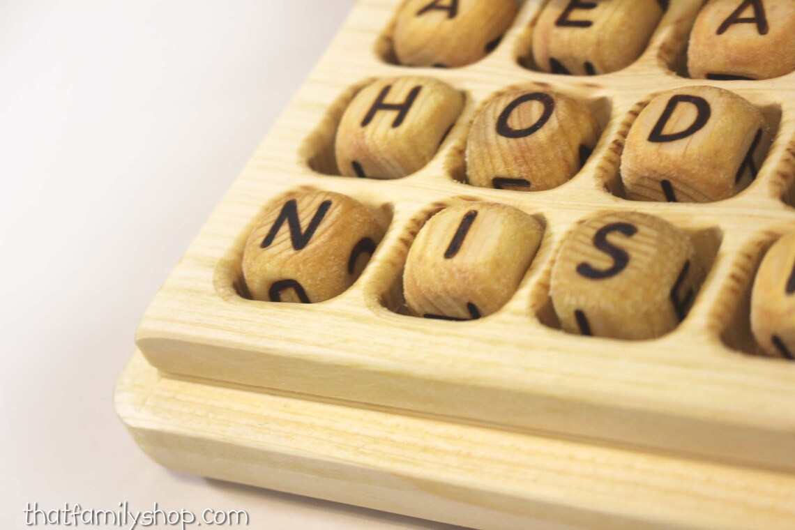 Massive 6x6 SUPER Boggle Wooden Handcrafted Family | Etsy