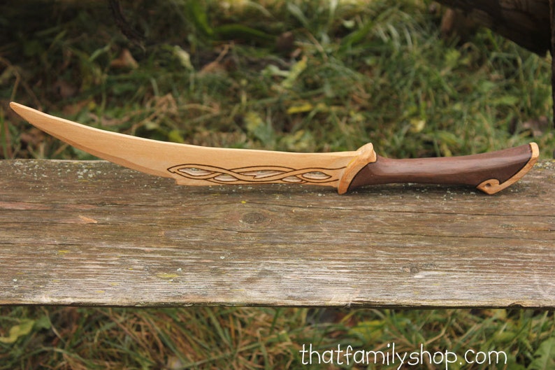 Tauriel's Blades Wood Replica Dagger Knives Sword LOTR Hobbit image 5