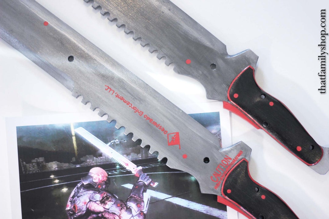 Video Game Sword Prop, Replica of Sundowner's Machetes From Metal Gear