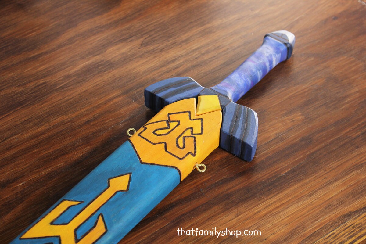 Legend of Zelda Master Sword Wooden Painted Toy Sword Etsy