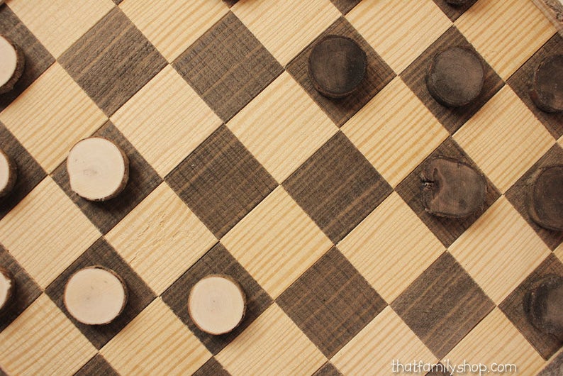 Log Slice Checker Playing Pieces, Rustic Game Play Piece Accessory - Etsy