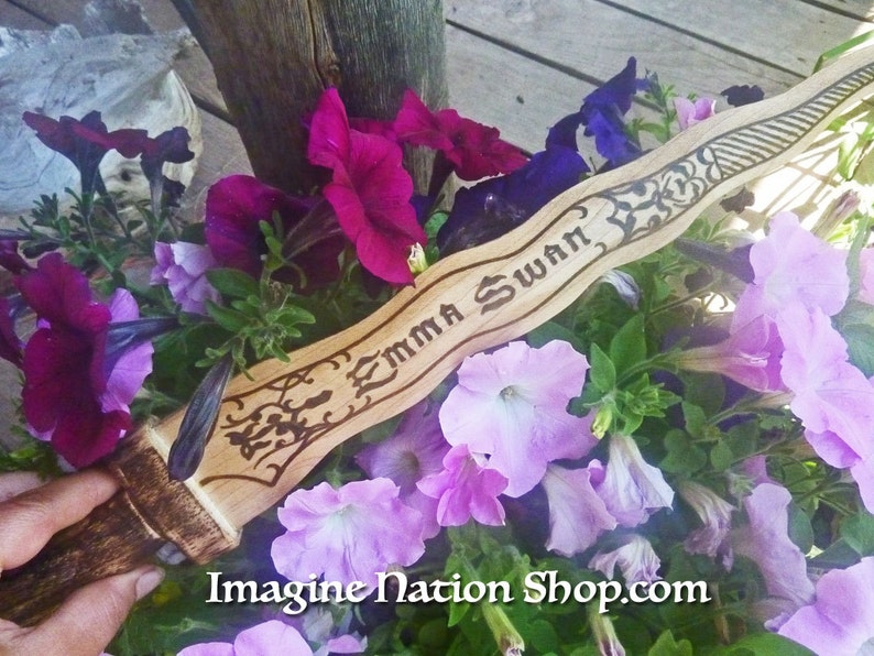 Wooden Emma Swan Dagger, Once Upon Time Replica, Rumpelstiltskin, Costume Accessory Prop for Cosplay image 5
