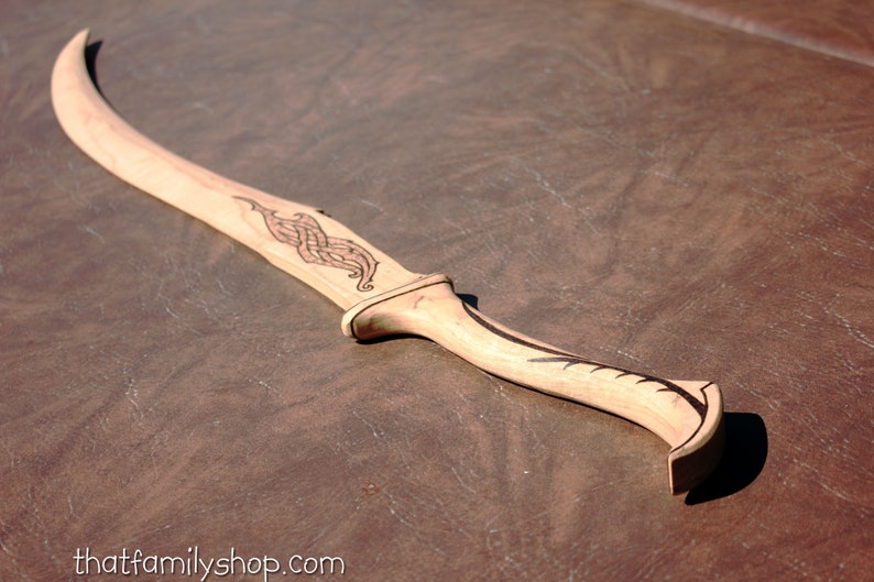 Mirkwood Infantry Sword Wood Prop Replica From LOTR Hobbit Etsy