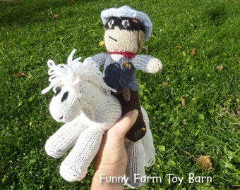 Silver and the Lone Ranger Doll and Pony Toy Set, READY TO SHIP All Natural,