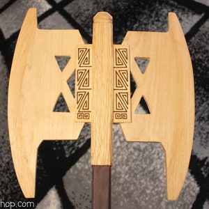 Massive Gimli's Axe Wooden Prop Large Double-Bladed Battle Axe LOTR Lord of the Rings Replica Boys Cosplay Toy Accessory image 3