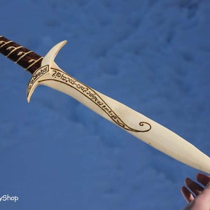 Frodo's Sting Wooden Replica Sword Weapon Prop from Lord of the Rings LOTR Movie Replica Costume Prop Cosplay image 3