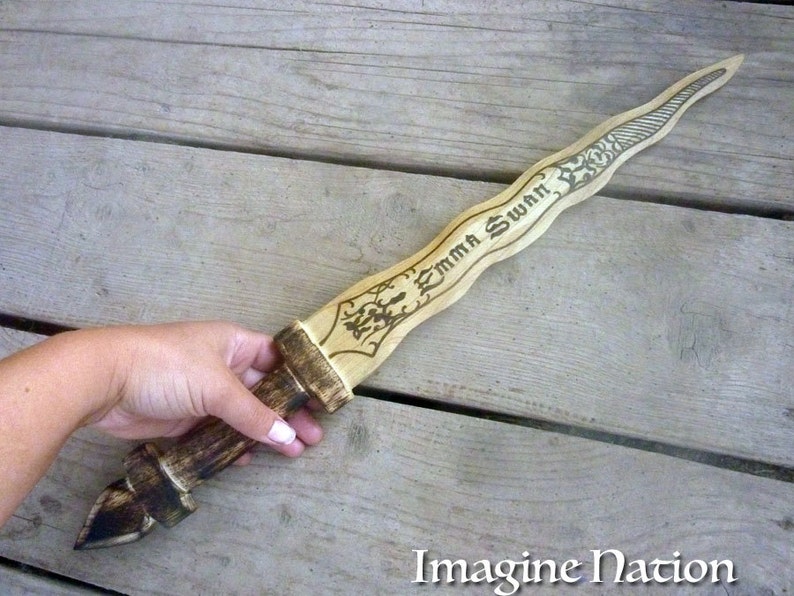 Wooden Emma Swan Dagger, Once Upon Time Replica, Rumpelstiltskin, Costume Accessory Prop for Cosplay image 3