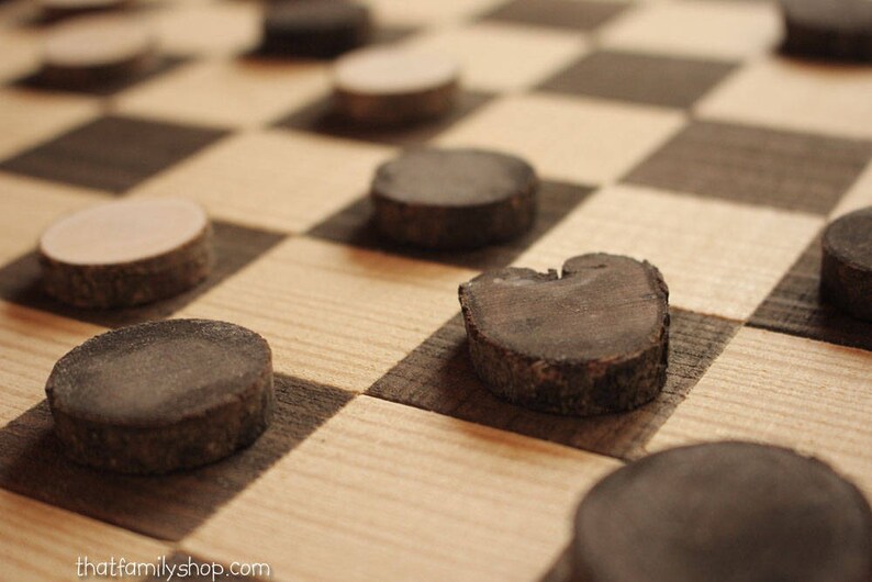 Log Slice Checker Playing Pieces, Rustic Game Play Piece Accessory - Etsy