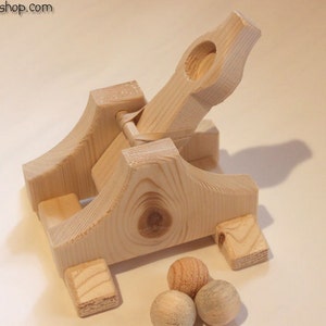 Toy Catapult Launchers Wooden Game Handmade Gifts for Him image 2