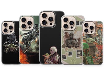Mandalorian And Grogu Phone Case Star Wars SciFi Cover for iPhone 17, 17Pro, 16e, 15, 14, 13, 12, Samsung S26, S25, A17, A57, Pixel 10Pro, 9