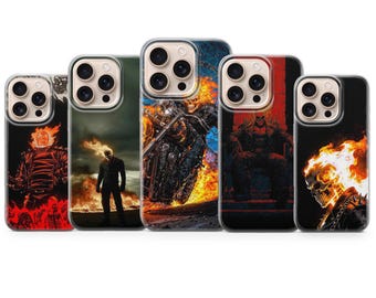 Ghost Rider Phone Case Antihero Dark Marvel Cover for iPhone 17e, 17Pro, 16e, 15, 14, 13, 12, Samsung S26, S25, A17, A57, Pixel 10Pro, 9A