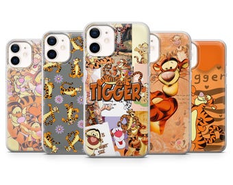 Tigger Phone Case Disney Tiger Vibe Cartoon Cover for iPhone 17, 17Pro, 16e, 15, 14, 13, 12, Samsung S26, S25, A17, A57, Pixel 10Pro, 9A, 8