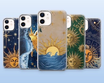 Celestial Sun Phone Case Astrology Mystical Cover for iPhone 18Pro, 17, 17Pro, 16e, 15, 14, 13, Samsung S26, S25, A17, A57, Pixel 11, 10, 9A