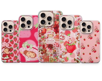 Strawberry Phone Case Berry Sweet Kawaii Charm Cover for iPhone 17, 17Pro, 16e, 15, 14, 13, 12, Samsung S26, S25, A17, A57, Pixel 10Pro, 9A