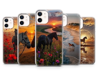 Etui na telefon z motywem konia i motywem silnej wolności, naturalne, do iPhone'a 17, 17Pro, 16e, 15, 14, 13, 12, Samsunga S26, S25, A17, A57, Pixela 10Pro, 9A