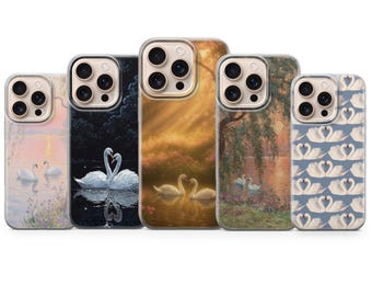 The Swan Phone Case Grateful Animal Art White Cover for iPhone 18Pro, 17, 16e, 15, 14, 13, 12, Samsung S26, S25, A17, A57, Pixel 11, 10, 9A