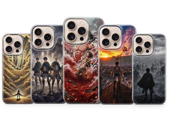 Attack On Titan Phone Case Titan Slayer Dark Cover for iPhone 17e, 17Pro, 16e, 15, 14, 13, 12, Samsung S26, S25, A17, A57, Pixel 10Pro, 9A