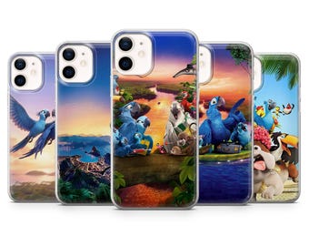 Rio Phone Case Birds Tropical Brazil Carnival Cover for iPhone 17, 17Pro, 16e, 15, 14, 13, 12, Samsung S26, S25, A17, A57, Pixel 10Pro, 9