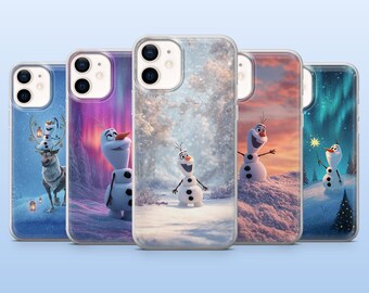Snowman Olaf Phone Case Disney Frozen Cover for iPhone 18Pro, 17, 17Pro, 16e, 15, 14, 13, Samsung S26, S25, A17, A57, Pixel 11, 10, 9A, 8
