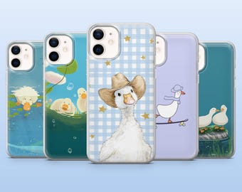 Funny Duck Phone Case Cute Silly Goose Cover for iPhone 18Pro, 17, 17Pro, 16e, 15, 14, 13, Samsung S26, S25, A17, A57, Pixel 11, 10, 9A, 8