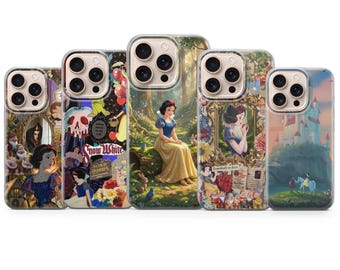 Snow White Phone Case Enchanted Forest Magical Cover for iPhone 17, 17Pro, 16e, 15, 14, 13, 12, Samsung S26, S25, A17, A57, Pixel 10Pro, 9A